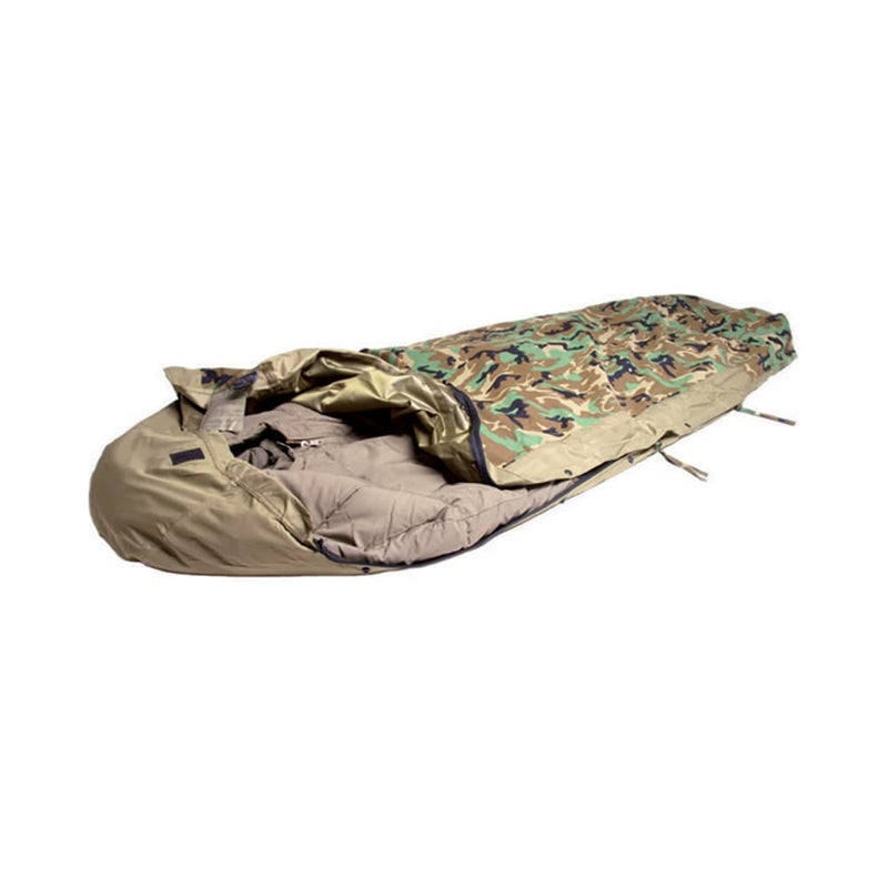 Mil-Tec Trilaminate Durable Waterproof Lightweight Breathable Tactical Outdoor Camping Hiking Generous Cut Sleeping Bag Cover with Zip Closure | Suitable for Various Sleeping Bags, Woodland Camo - Image 4
